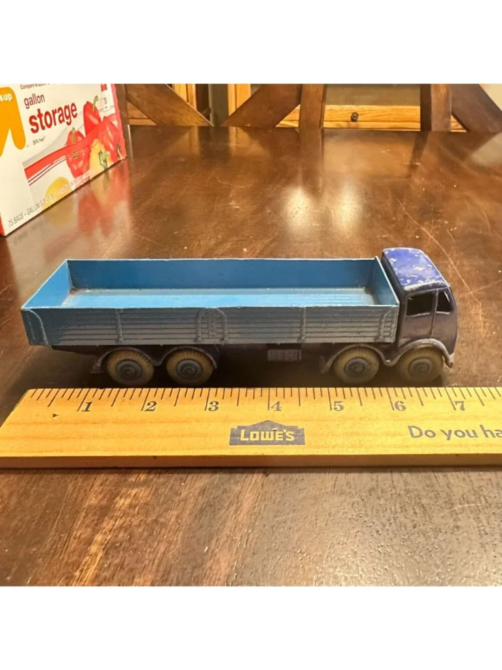 Vintage Dinky Toys Blue Foden 8 Wheeled Deisel Wagon Die Cast Metal Model